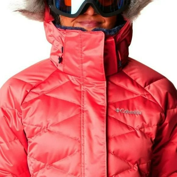 Columbia Sportswear Women's Lay D II Faux Fur Down Jacket in Neon Sunrise - Picture 4 of 10